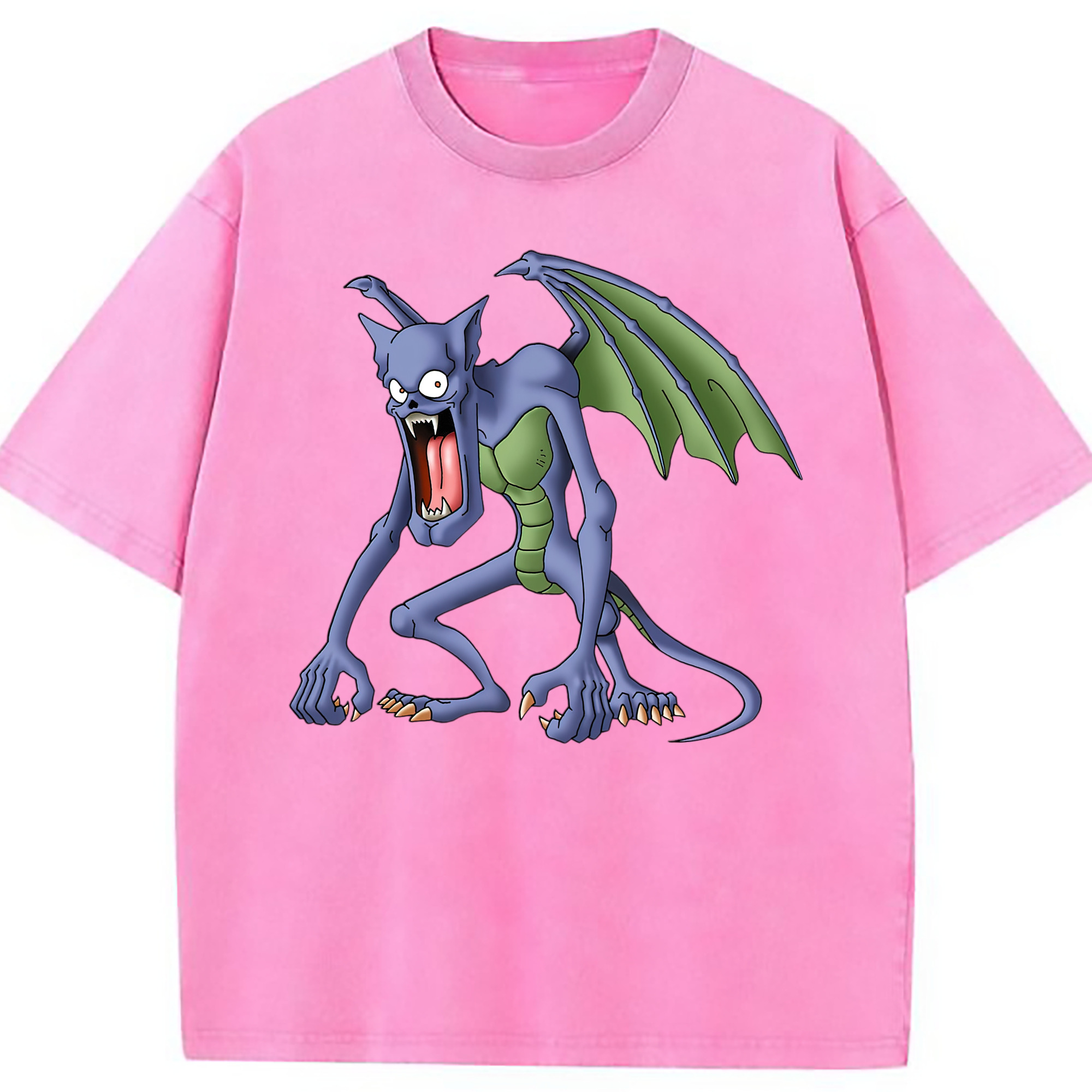 （画像用） ドラゴンクエスト Doragon Kuesuto Dragon Quest 綿100% ヴィンテージ風 半袖Tシャツ（フロントプリント）